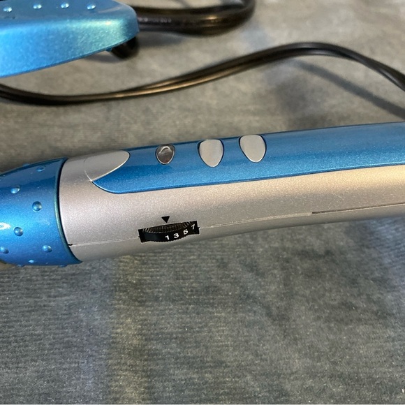 BaByliss PRO Spring 1" Curling Iron Blue Professional Hair Care Adjustable Heat - Picture 9 of 9